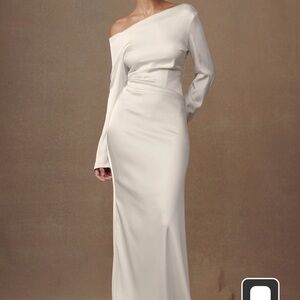 Meshki One Shoulder Cream Dress